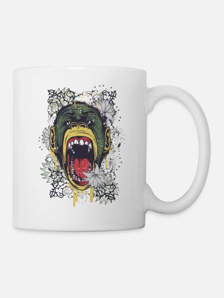 Schimpanse - Tasse - Weiß