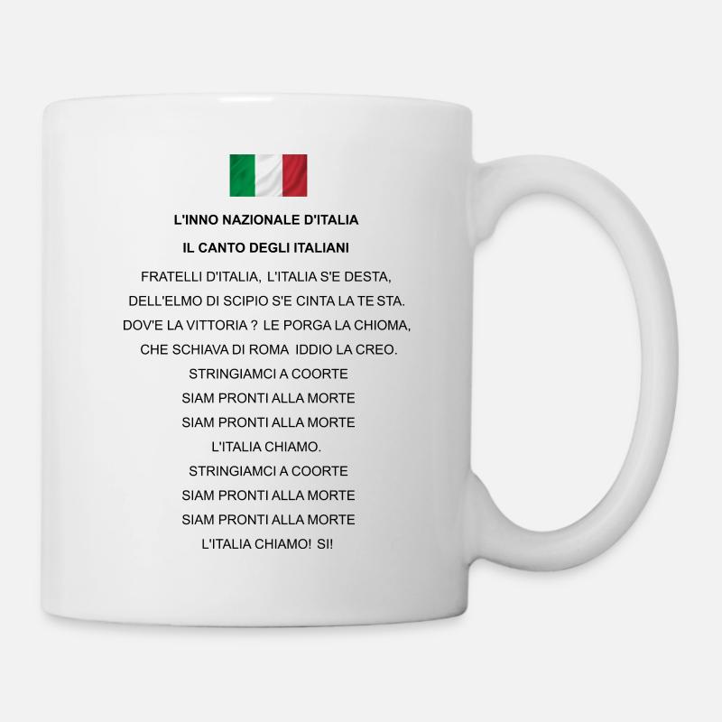 L'INNO NAZIONALE D'ITALIA: IL CANTO DEGLI ITALIANI - Mug blanc - blanc