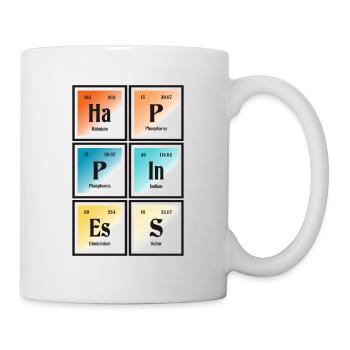 | du bonheur Tableau périodique des éléments - Mug blanc - blanc - Droite