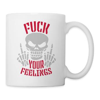 Squelette baise tes sentiments - Mug blanc - blanc - Droite