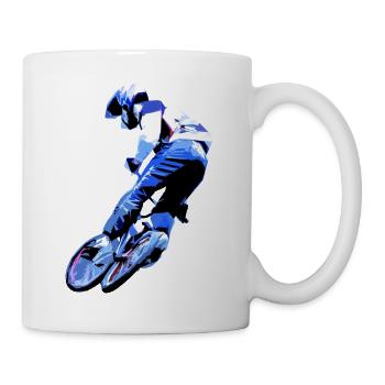 BMX Race Racing Mountainbike Motocross - Tasse - Weiß - Rechts