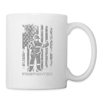 | Feuerwehr Amerikanischer Feuerwehrmann - Tasse - Weiß - Rechts