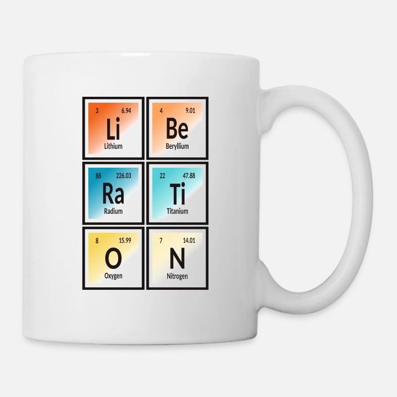 | de libération Tableau périodique des éléments - Mug blanc - blanc