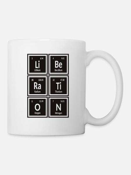 Befreiung - Periodensystem der Elemente - Tasse - Weiß