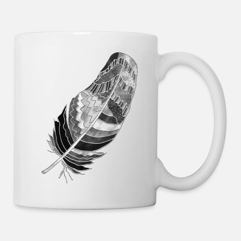 Feder - Tasse - Weiß