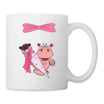 school enrolment child hippo hippo school schoolchild - Mug - white - Right