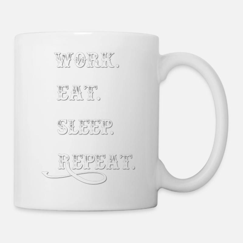 Travail et sommeil - Mug blanc - blanc