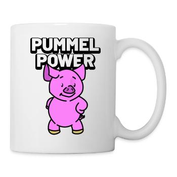 pummel power schweinchen - Tasse - Weiß - Rechts