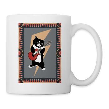 Chat Rock N Roll - Tasse - Weiß - Rechts