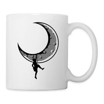 Bergsteiger Logo Mond Kletterer - Tasse - Weiß - Rechts