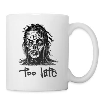 too late Black - Mug - white - Right