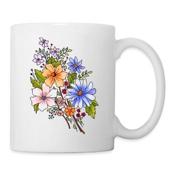 Fleur - Mug blanc - blanc - Droite