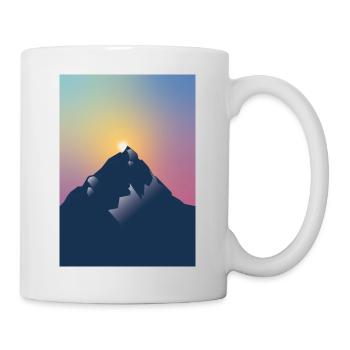 Mountain at sunset - Mug - white - Right