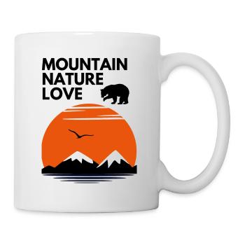 Vintage sun mountains for mountaineers and hikers - Mug - white - Right