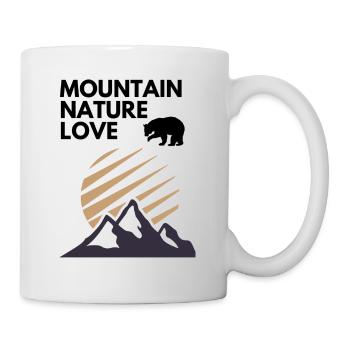 Vintage sun mountains for mountaineers and hikers - Mug - white - Right