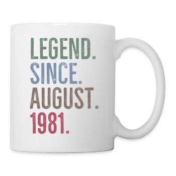 Légende depuis août 1981 - Mug blanc - blanc - Droite