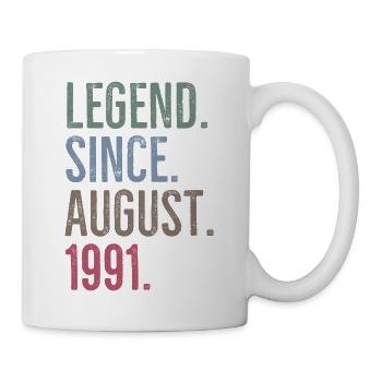 Légende depuis août 1991 - Mug blanc - blanc - Droite