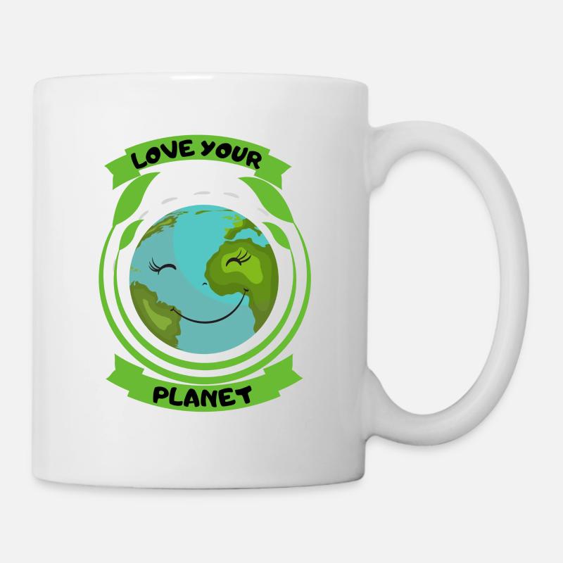 Aimer la planète Protection de l’environnement Amoureux de la nature - Mug blanc - blanc