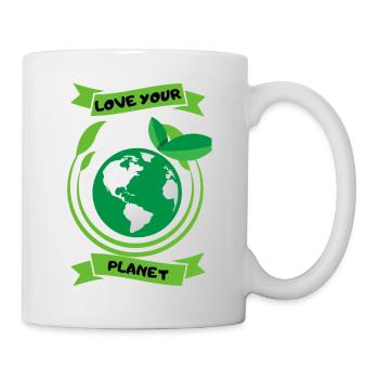 Love the Planet Environmental Protection Nature Lovers - Mug - white - Right
