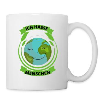 Ich Hasse Menschen Umweltschutz Natur Tierliebe - Tasse - Weiß - Rechts