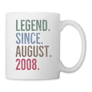 Légende depuis août 2008 - Mug blanc - blanc - Droite