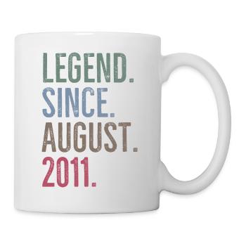 Légende depuis août 2011 - Mug blanc - blanc - Droite