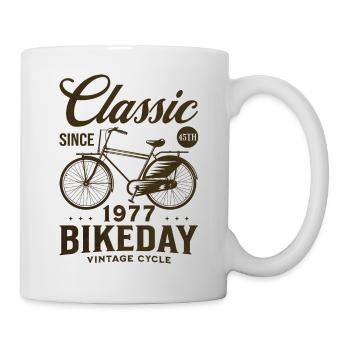 Cycliste 1977 Vélo 45 Ans Anniversaire - Mug blanc - blanc - Droite