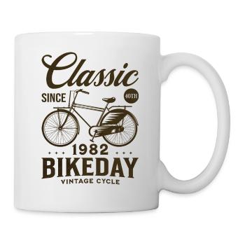 Cyclist 1982 Bike 40 years anniversary - Mug - white - Right