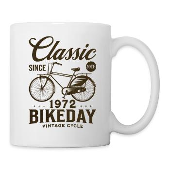Cyclist 1972 Bike 50 years anniversary - Mug - white - Right