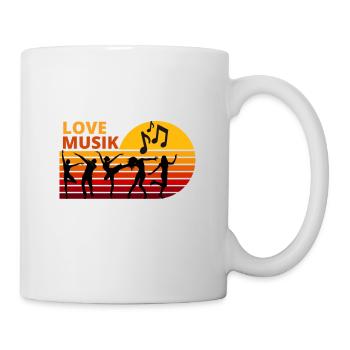 Music loves motif for dancers and creatives - Mug - white - Right