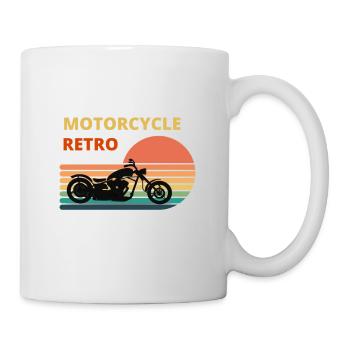 Motorcycle Biker Freedom sporty vintage retro - Mug - white - Right