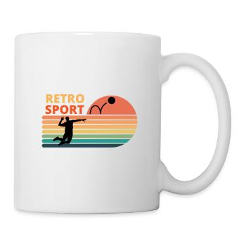 Sport Ballsport sporty vintage retro - Mug - white - Right
