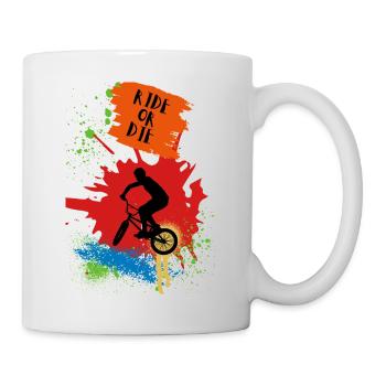 BMX liebe. Fahrrad fahren BMX or die Extrem sport - Tasse - Weiß - Rechts