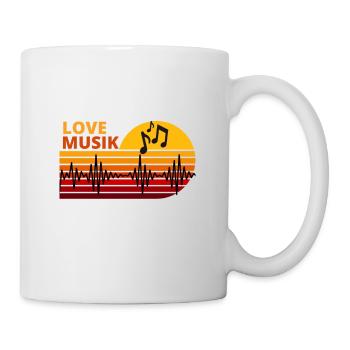 Music loves motif for musicians and creatives - Mug - white - Right