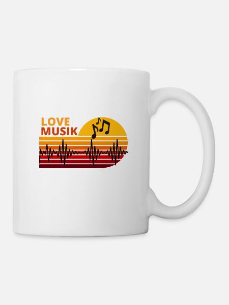 Musik liebe Motiv für Musiker und Kreative - Tasse - Weiß