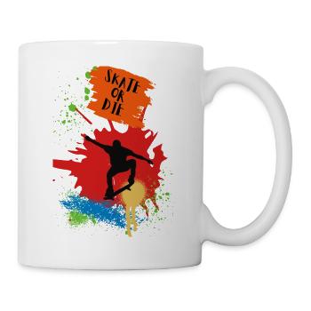 Motif d’amour du skateboard pour les patineurs et les athlètes - Mug blanc - blanc - Droite