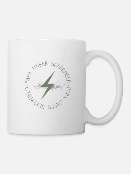 Papa unser Superheld - Tasse - Weiß