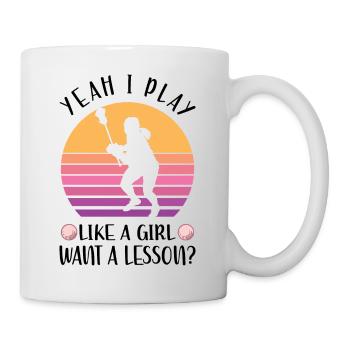 Lacrosse - Tasse - Weiß - Rechts