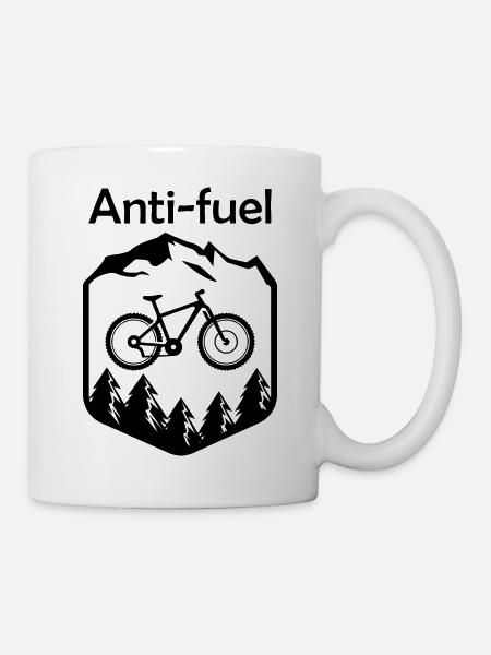 Anti-fuel. Vintage Drôle. - Mug blanc - blanc
