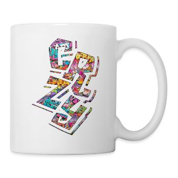 crazy face face happy cartoon happy face cartoon - Mug - white - Right