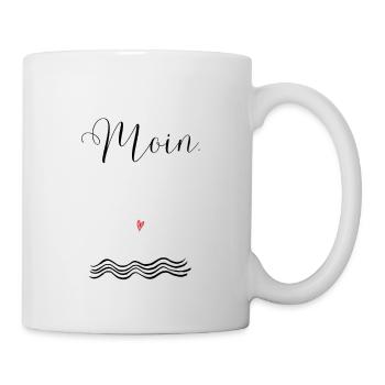 Moin! Die norddeutsch Seele trägt es in sich! - Tasse - Weiß - Rechts