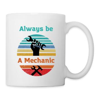 Mechanic forever Mechatronics technician Car lover - Mug - white - Right