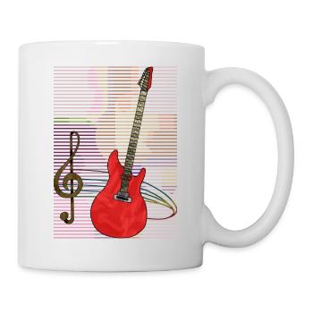 Gitarre - Tasse - Weiß - Rechts