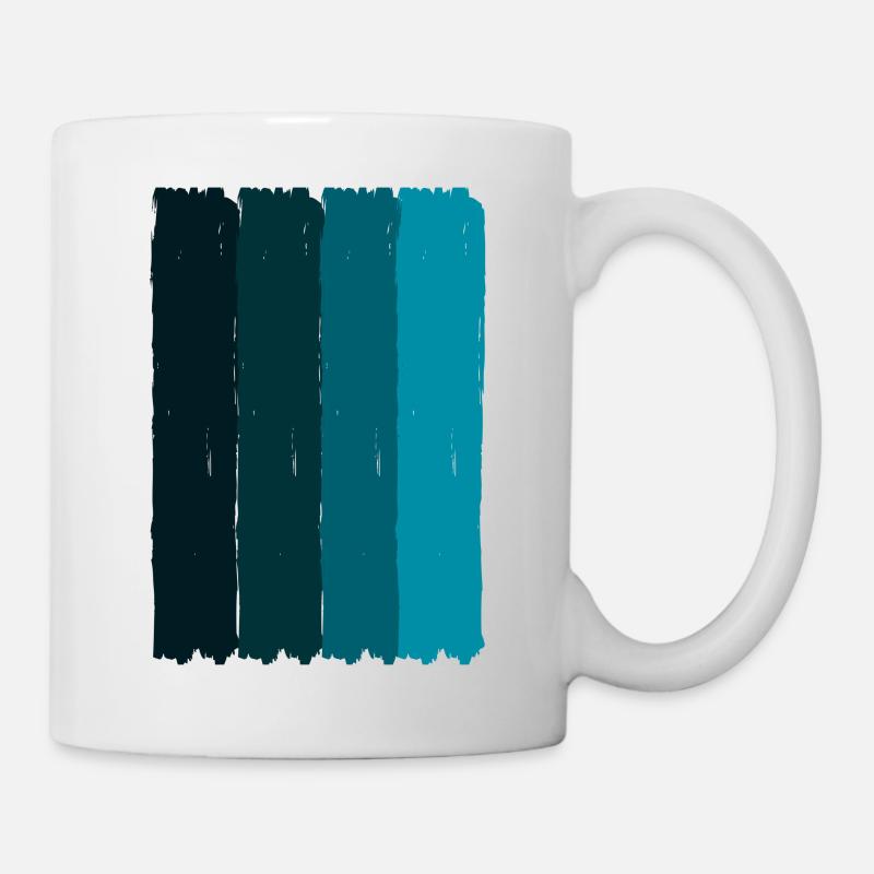 Stylisches Design Turkis - Tasse - Weiß