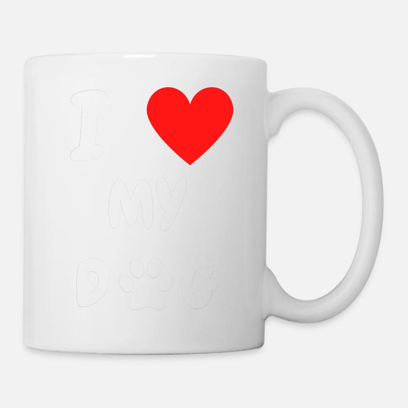 J’aime mon chien - Mug blanc - blanc