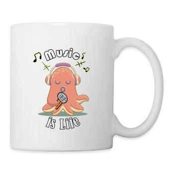 Music is life - Tasse - Weiß - Rechts
