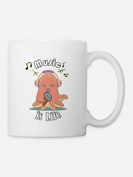 Music is life - Tasse - Weiß
