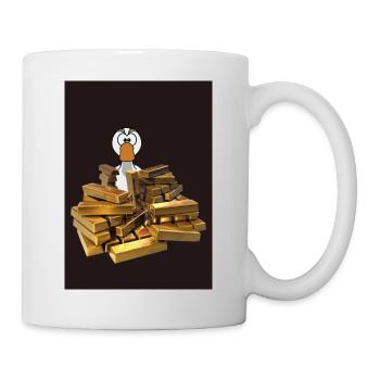 Goldrausch Ente - Tasse - Weiß - Rechts