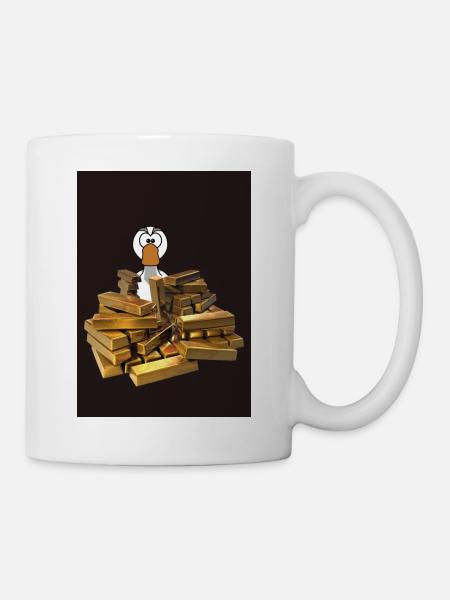 Goldrausch Ente - Tasse - Weiß