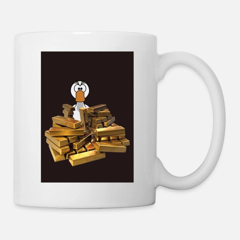 Goldrausch Ente - Tasse - Weiß